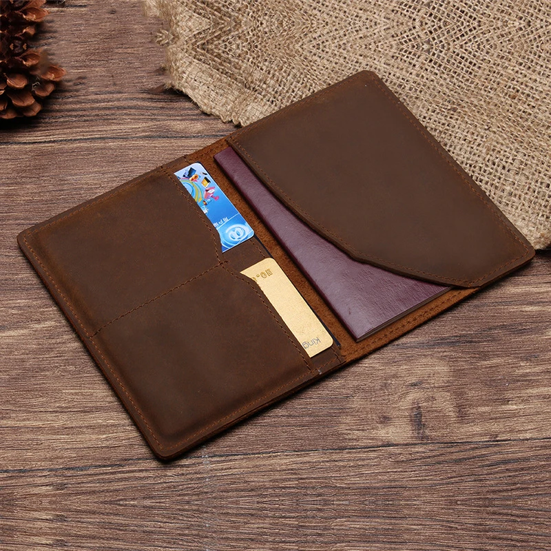 Passport Holder Wallet for Women Men - Airport Essentials Leather Travel Wallet for Men - International Travel Must-Have