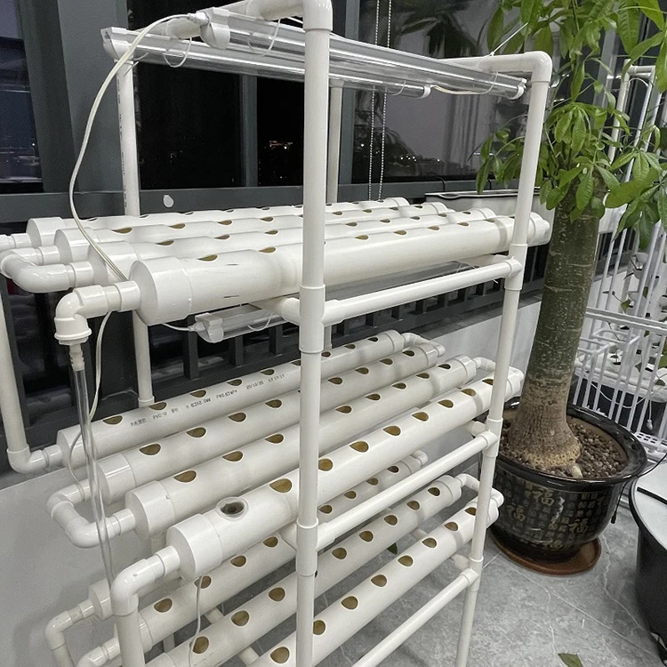 UKIOK Outdoor & indoor NFT Home Vertical Garden Hydroponic Growing Systems  with led light
