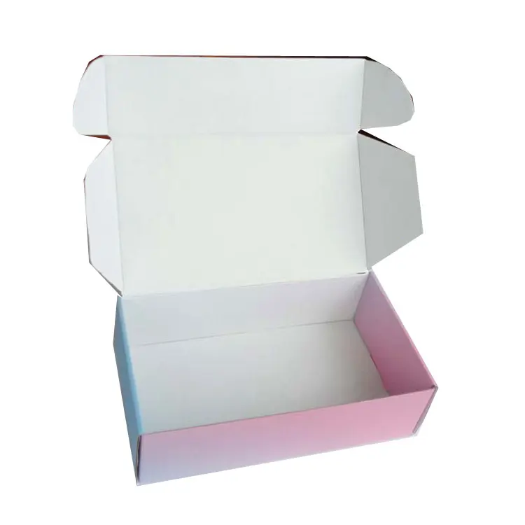 Custom cheap gold logo pink cosmetic shipping box