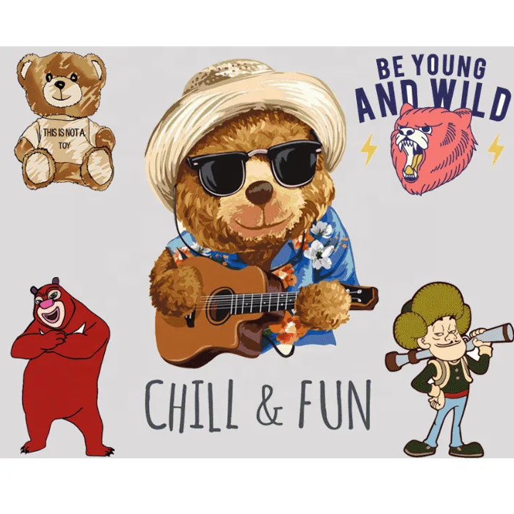 NO MOQ Sample Free heat transfer label customized heat transfer paper logo