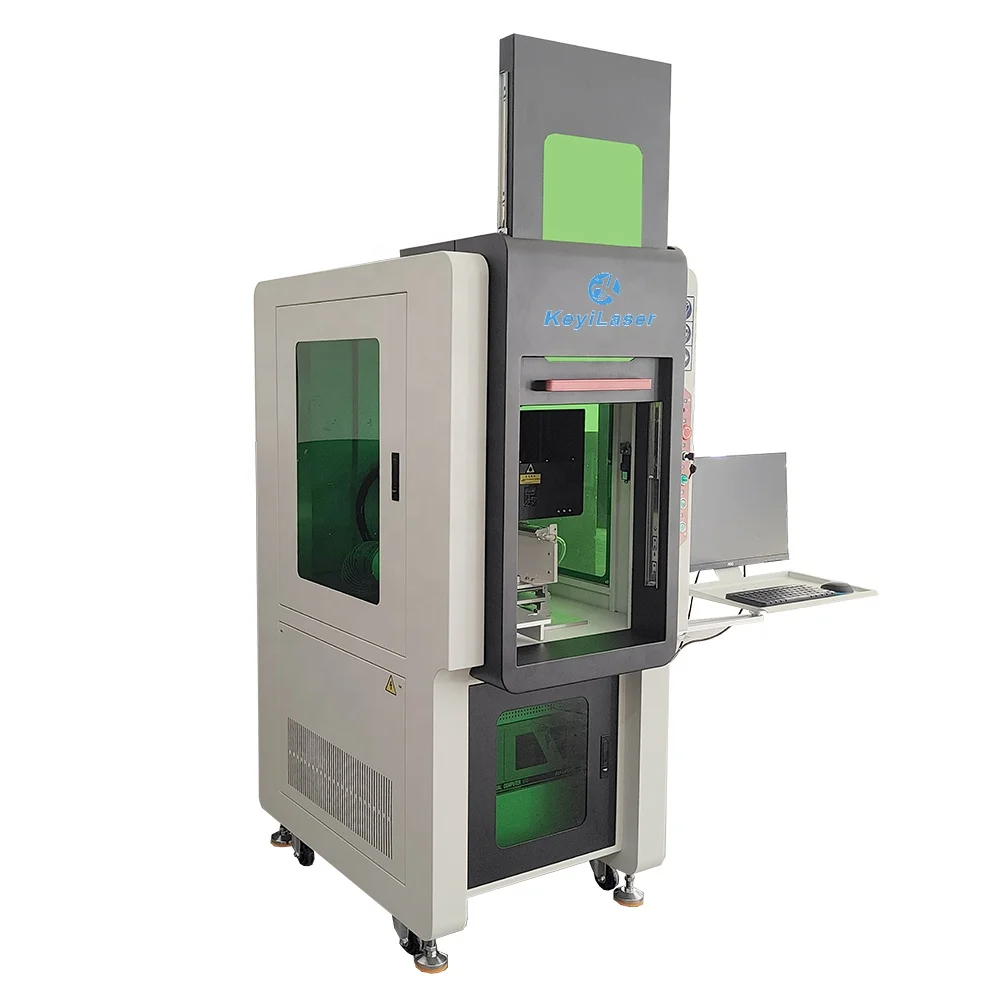 KEYILASER Vision Positioning Auto Focus Laser Chip Decapping Machine Enclosed Fiber Marking for