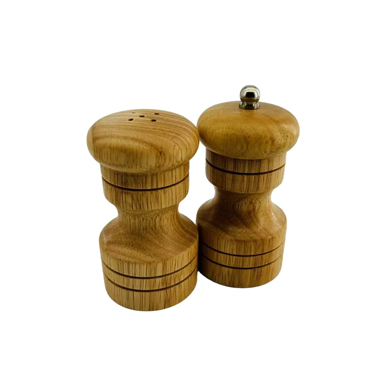 Wholesale Hot Sale Wooden Manual gravity Salt Grinder Mill Natural salt and pepper grinder set for Kitchen