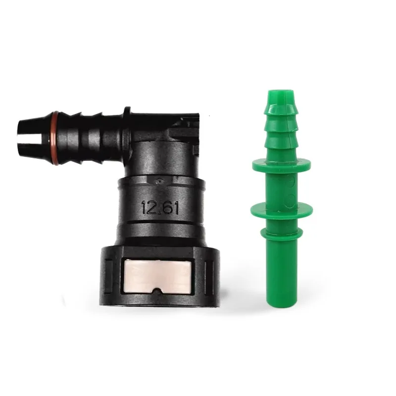 12.61mm SAE 90 degree Fuel Line Adapter Connector Series for Automotive Parts Fuel Line Quick Connector