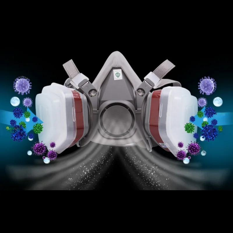 Low MOQ Reusable Silicone Mask with Dual Breathing Filter Semi Dust Mask for Painting and Welding