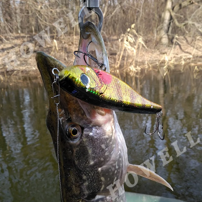 pencil vibration 15cm 76g OEM 3D Printing slow Sinking wobbler swimbait plastic lures for bass pike trou