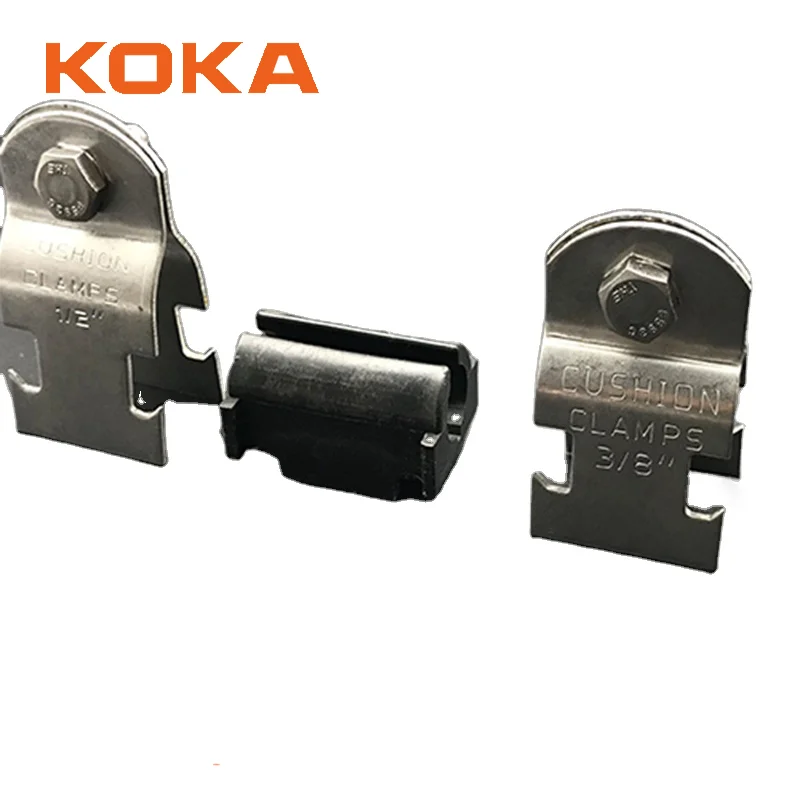 High Temperature Resistant Cushion Clamps Electrical Zinc Strut Tubing tpe Cushion Clamps