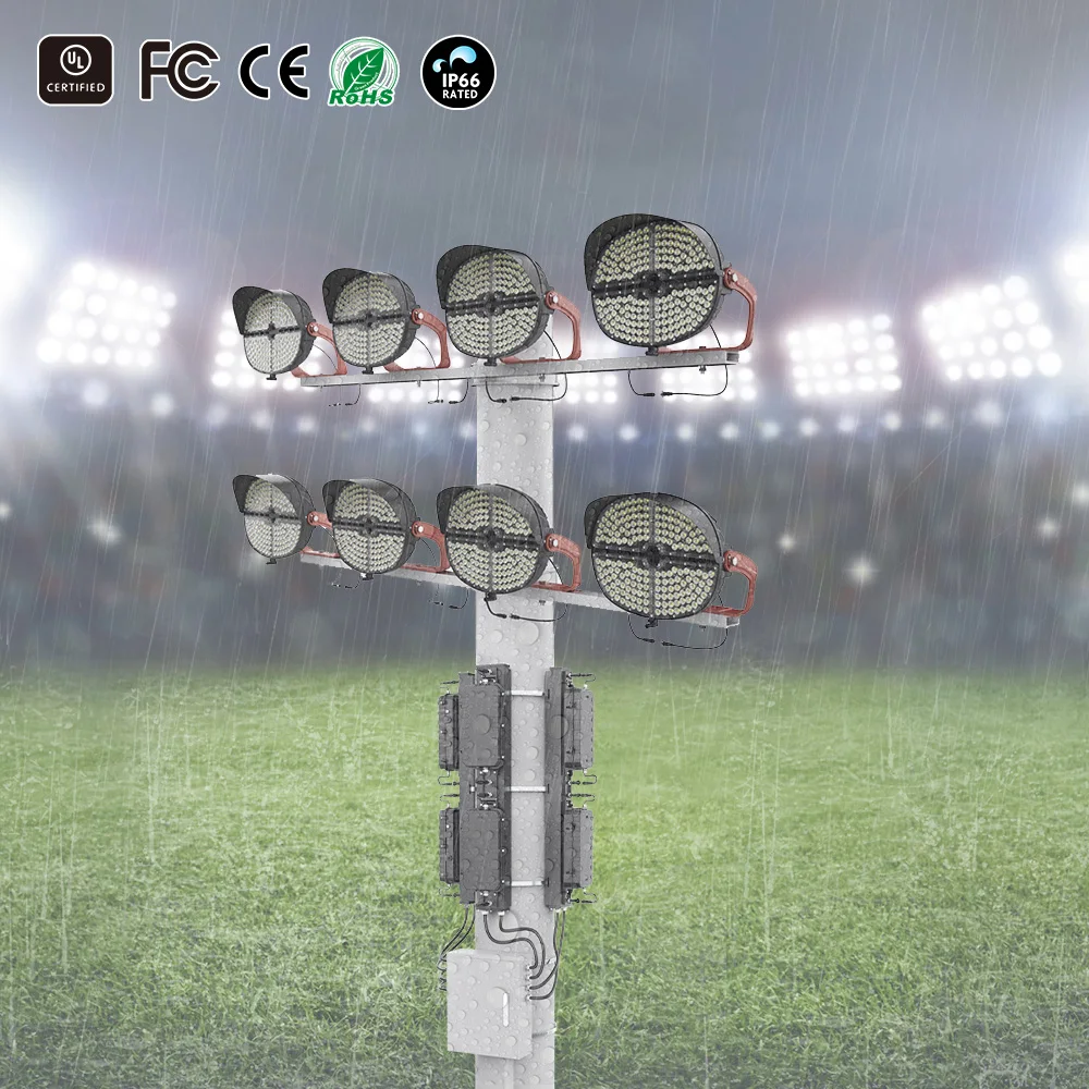 Romanso LED High Mast Light ETL DLC IP66 Waterproof Football Field Lighting 5 Years Warranty Sports Light LED