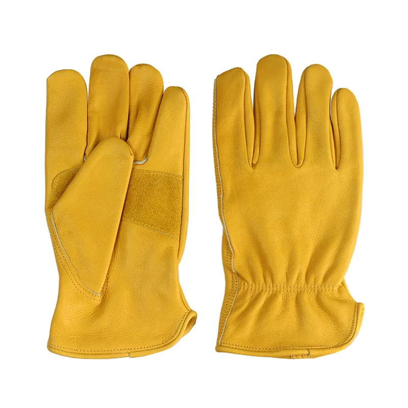 Factory Wholesale High Quality Cow split Anti Cut Industrial work Leather Mechanics Safety Glove