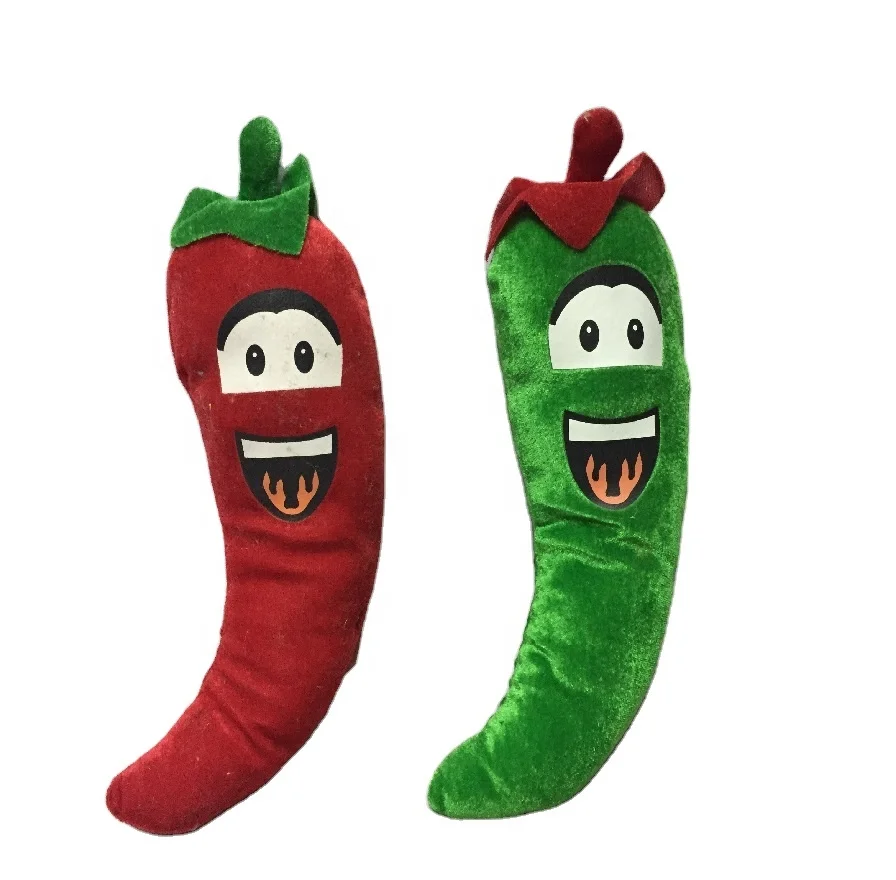 Plush hot pepper toy in cheap material