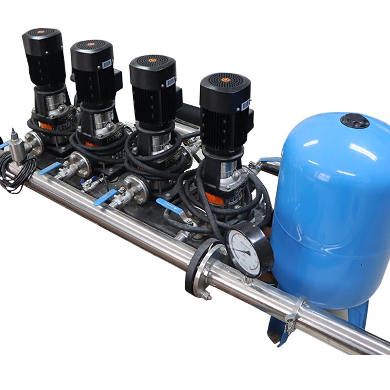 The customized constant pressure water supply pump adopts high quality stainless steel and variable speed water supply equipment