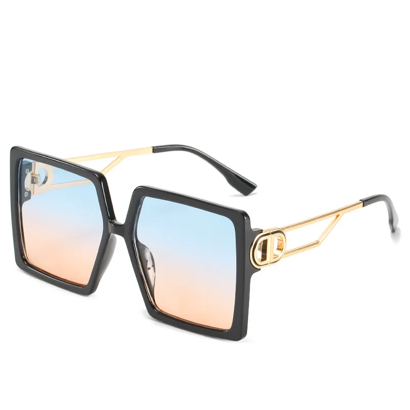 
OOT1616 Trendy Oversized Hot Sale Metal Leg D Logo Sunglasses 