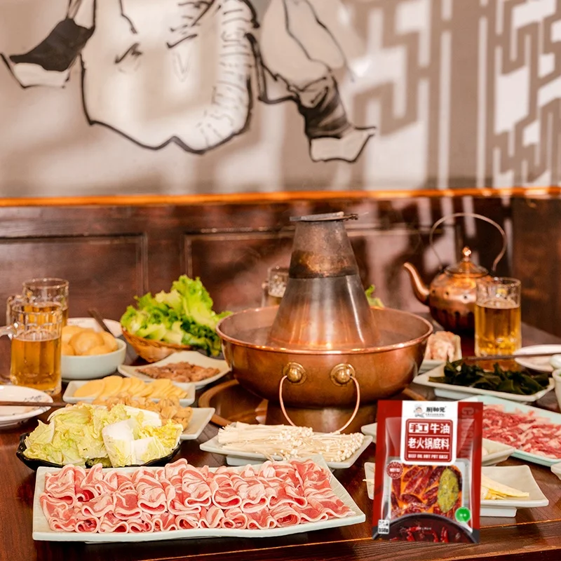 Wholesale hot selling 358g hotpot seasoning condiment Chinese sichuan spicy hotpot soup base butter hotpot seasoning condiments