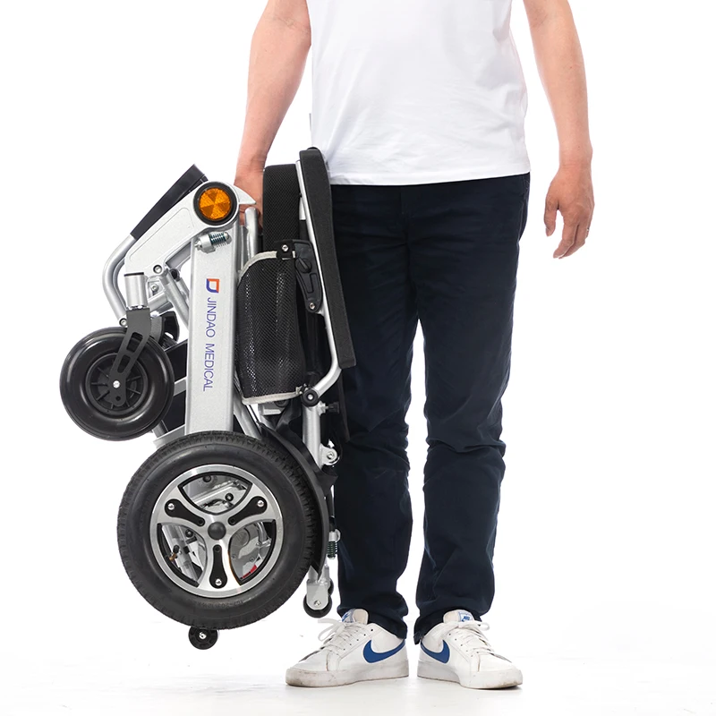 Factory Direct Selling Mobile Scooter Folding Electric Wheelchair Aluminum Alloy Four Wheel Portable Electric Wheelchair