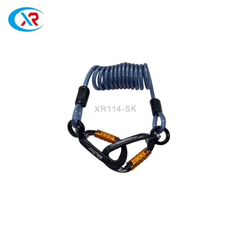 Fast shipment colors coated stainless steel wire keychain cable key ring safety tool lanyards