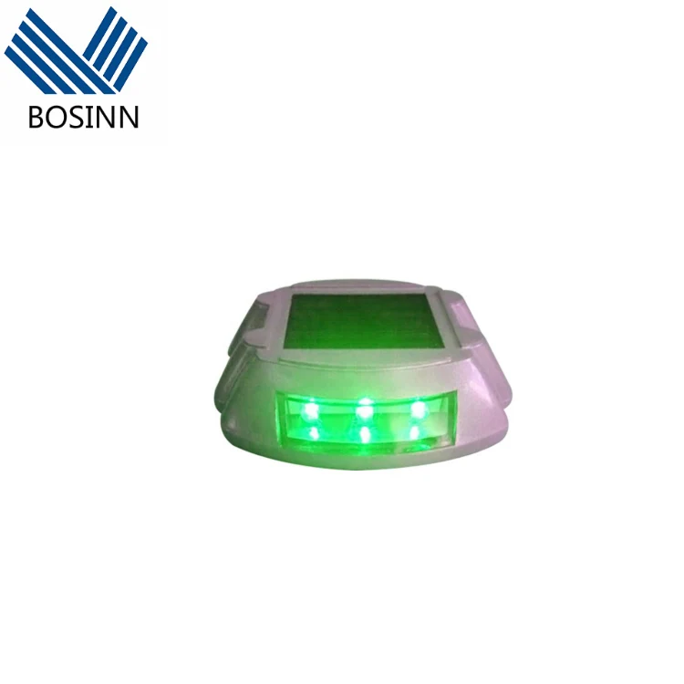 Solar Road Stud Light Fog-proof Green Red Yellow White Flash Lighting Cat Eyes Deck Underground Lamp Waterproof IP68
