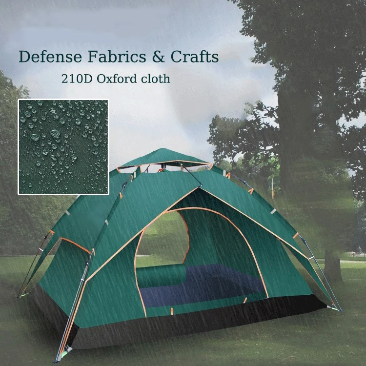 Quick-opening Pop Up Tent automatic outdoor camping tent 3-4 person Waterproof Tents with carry bag