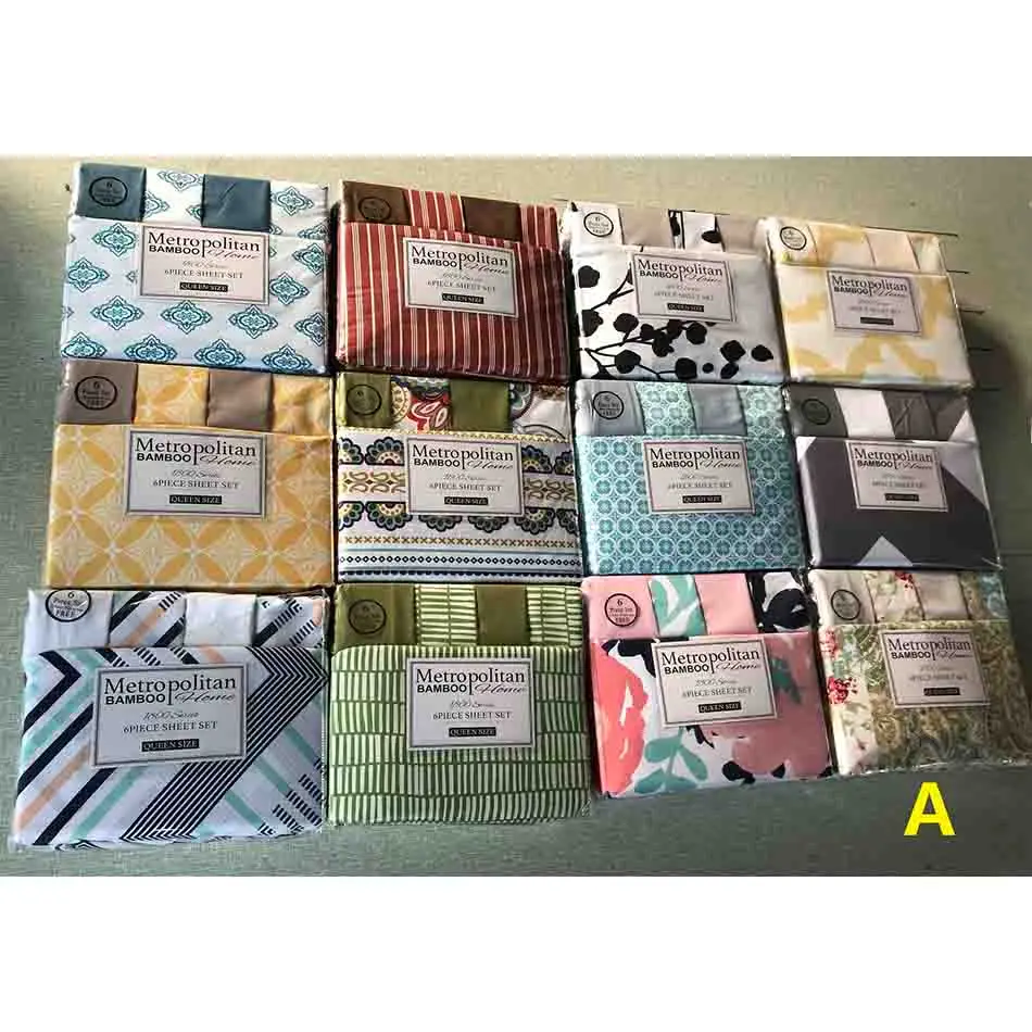 
Print microfiber fabric 100% polyester bedding sheet set 6pcs Good Price and Packing Full size 
