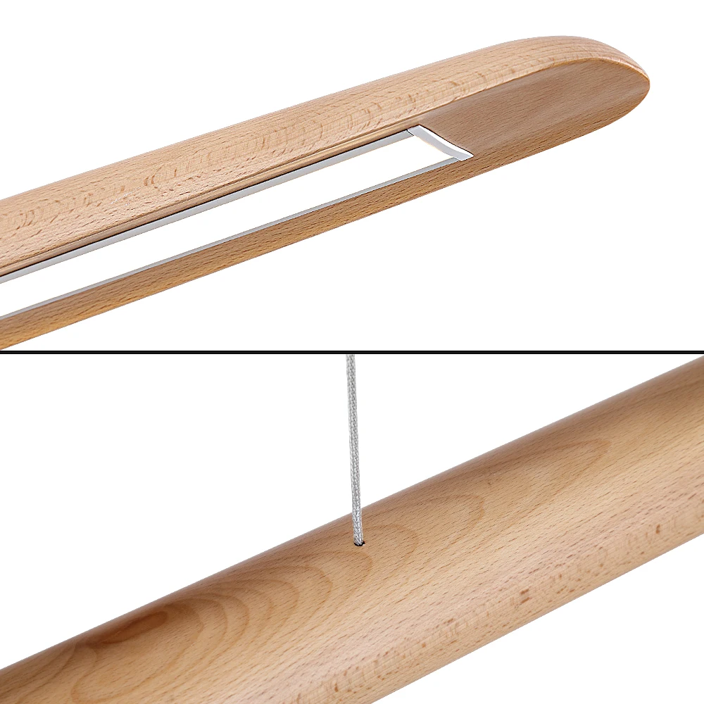 Wooden LED Pendant Light for Sale Linear Kitchen Island Lights Indoor Wood Hanging Light Lamp CE SAA RCM Certified