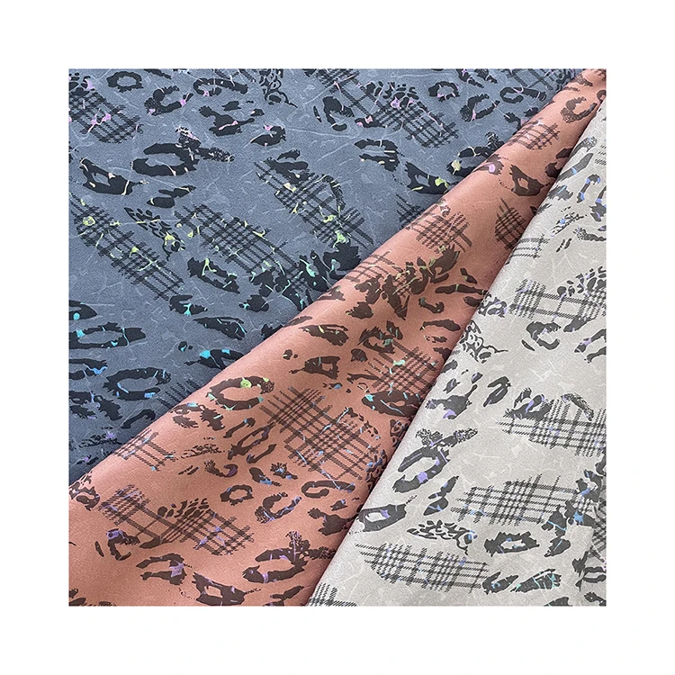 hometextile clothing Leopard strength Fabric shiny curtain fabric sandvik materials technology polyester 10%spandex breathable