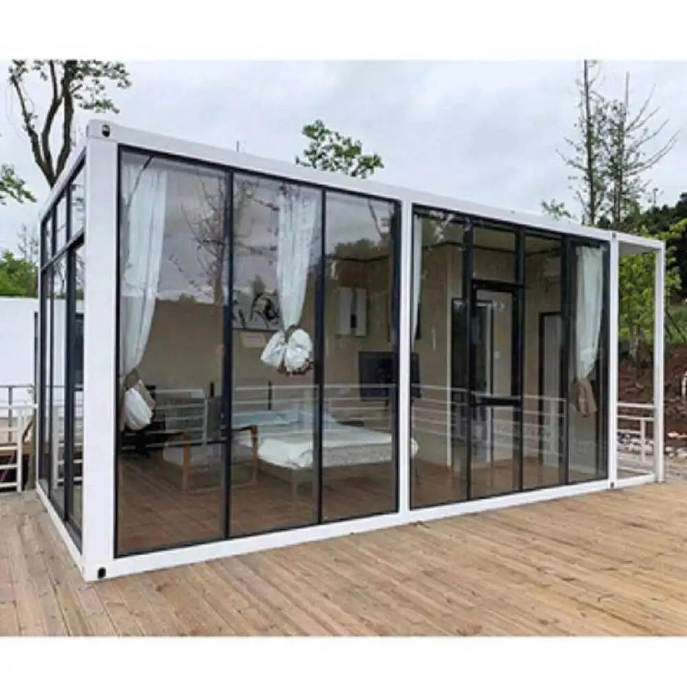 ready made 20ft custom newest luxury designed flat pack container shelter homes modified mobile houses cabin for sale