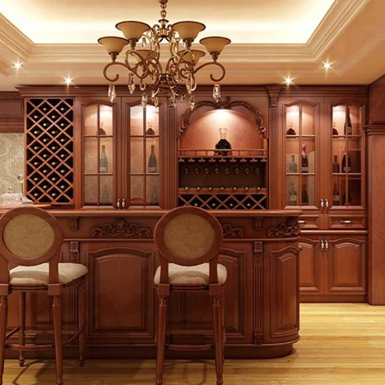 Factory direct OEM service home bar wine cabinet  home interior Antique wine vanity cabinet