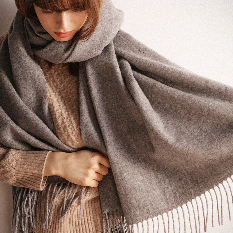 Wholesale Blanket Black Pashmina Scarves Custom Logo Women Winter Scarf White Cashmere Factory Fashion Scarfs For Acrylic