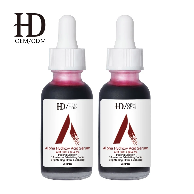 
OEM/ODMWholesale own brand 100% natural organic skin whitening exfoliator AHA hydroxy acid essence 