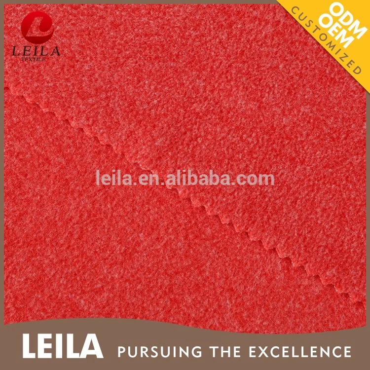 Wholesale knitted 100% Polyester super thick polar fleece fabric