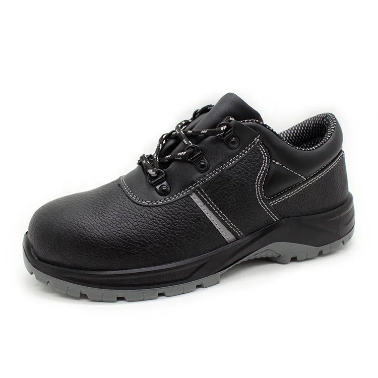 Industrial unisex genuine leather oil puncture resistant steel toe cap esd safety shoes footwear
