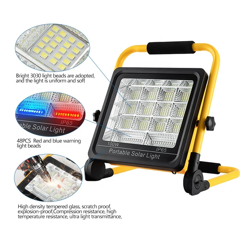 Portable Mobile Lighting For Power Failure Emergency Work Lights Car Repair Camping Mobile Phone Charging Solar Camping Lights