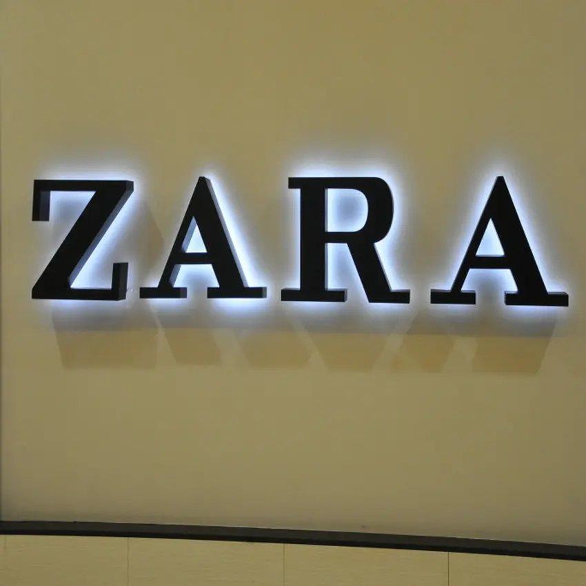 Exquisite made logo halo lit Company Reception Business signage real estate metal letters sign custom