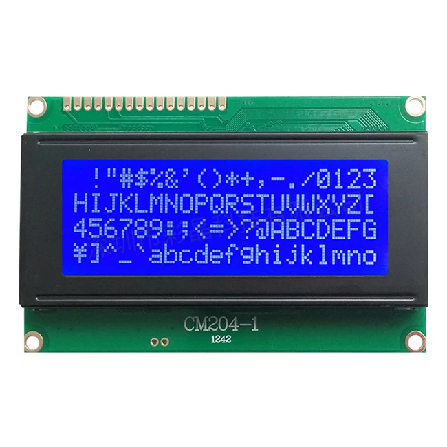 Industrial grade STN blue white 20x4 character lcd module(CM204-1BLWAA-5)