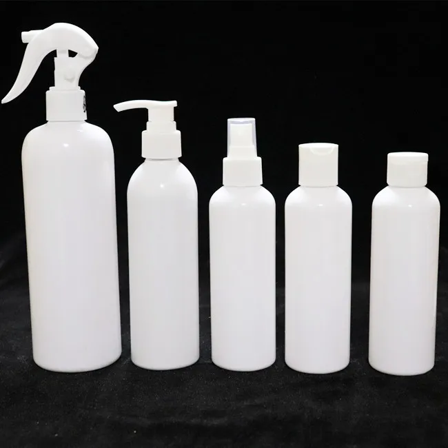 Бутылка для дезинфицирующего средства рук круглая матовая черная/белая бутылка с индивидуальным дизайном распыления волос в тонкой пластиковой бутылке 75