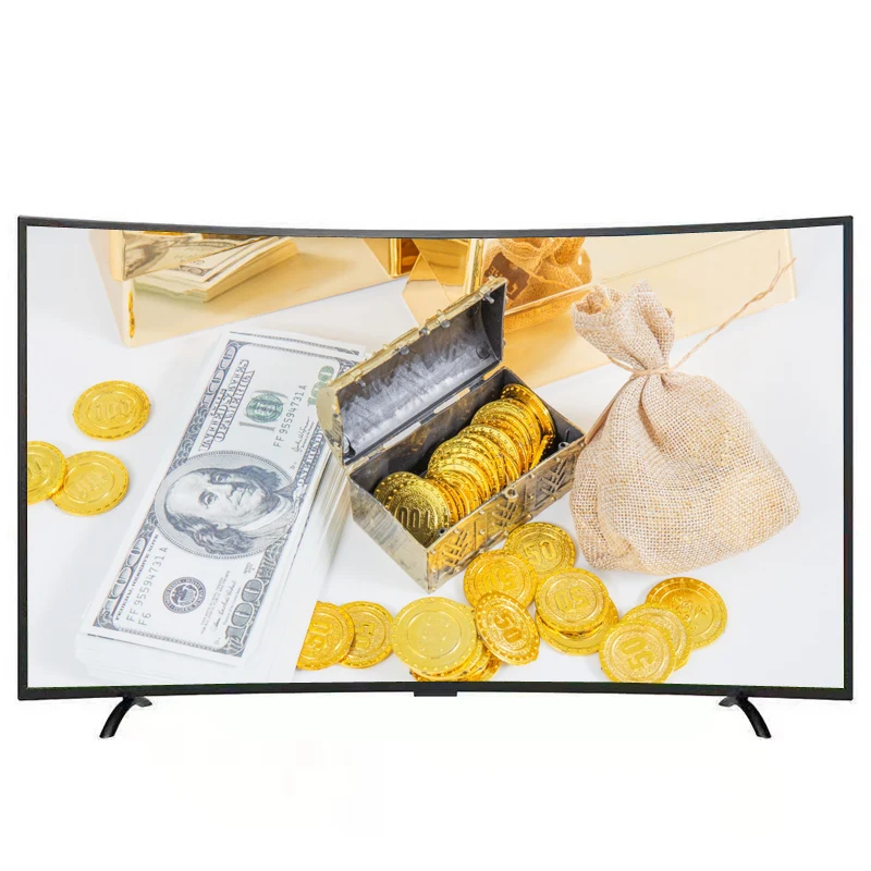 Большой размер изогнутый экран led tv 55 65 80 85 98 дюймов 4k UHD smart высокой четкости