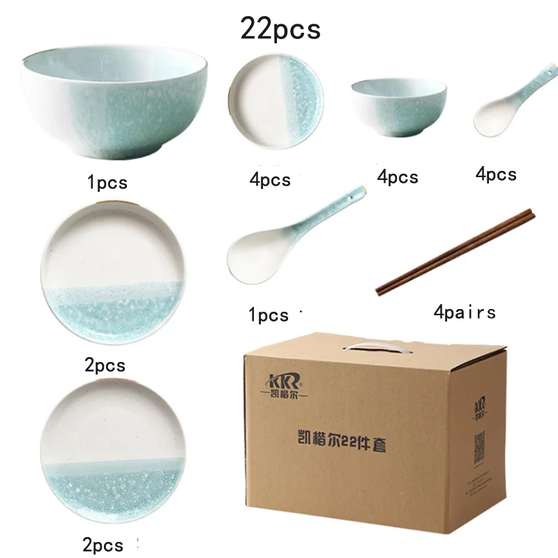 Factory own brand 12 pcs breakfast porcelain dinner set