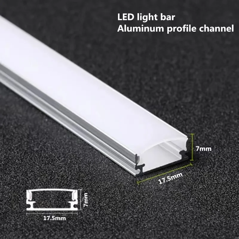 Hard LED Strip Light 5mm 8mm 10mm 12mm 20cm 15cm Stair Light AL Alloy Heatsink Flat Shell Silver Black PC Cover Aluminum Profile