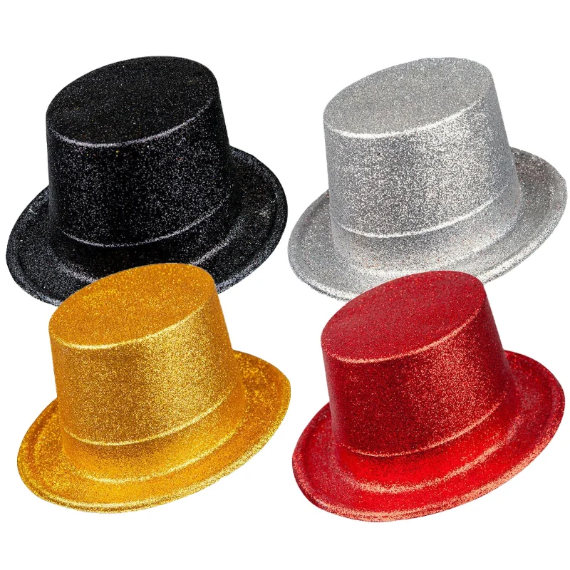 Блестящая шляпа для взрослых, нарядное платье, реквизит для вечеринки, нарядное платье клоуна Ringmaster