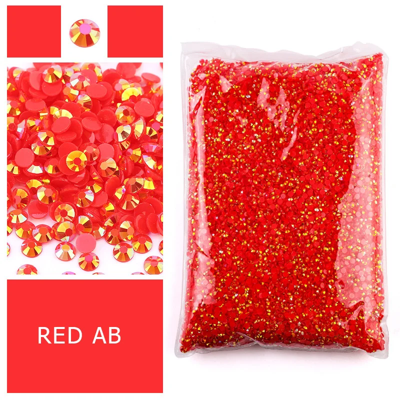 10000pcs bag 6mm resin Flatback Rhinestones Round Crystal Nail Art Rhinestones Round Beads Sizes for Nails Decoration_13
