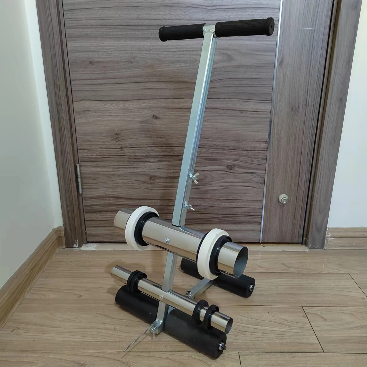 Tape Marking Machine Hand-Push Tape Sticking Machine Lane Marking Applicator with Rubber Roller Manual Floor Tape Applicator