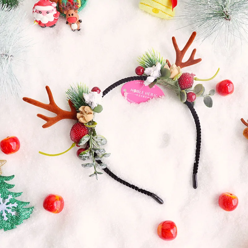 Christmas small antler hair bands wholesale cat ears long horns branch cute Christmas Day headband