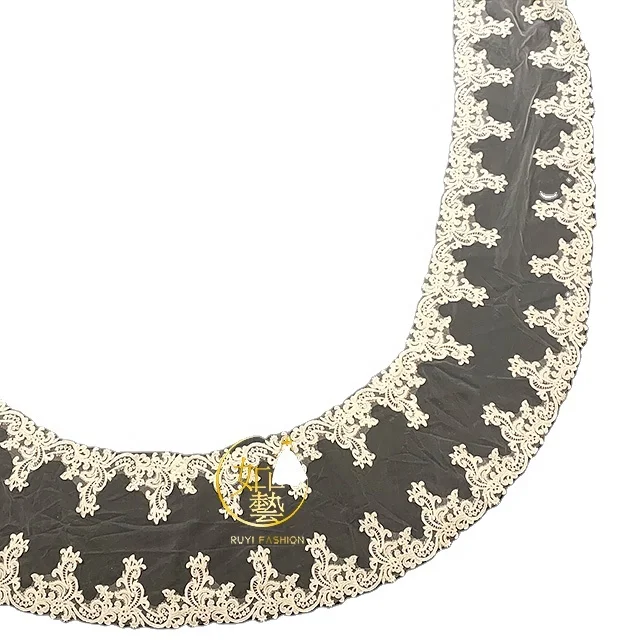 Applique ivory wedding dress shop with long veil