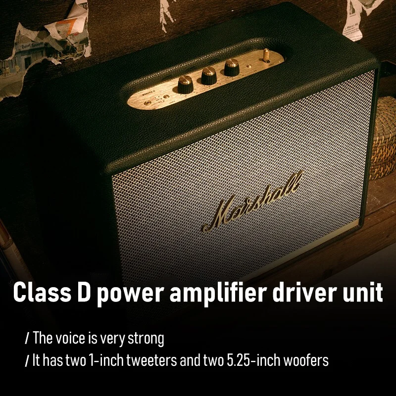 Marshall Woburn II Wireless Blue-tooth Speaker Black - NEW