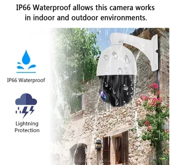 8MP High Speed Waterproof Metal Case IP Network Camera IR 360 Degree Tracking Security Camera