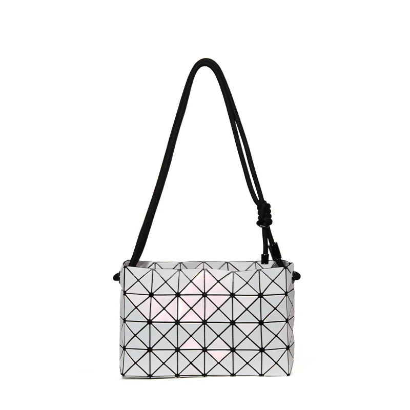 Shoulder Bags Geometric Luminous Purses Handbags for Women Holographic Reflective Bag Backpack Wallet Clutch Set