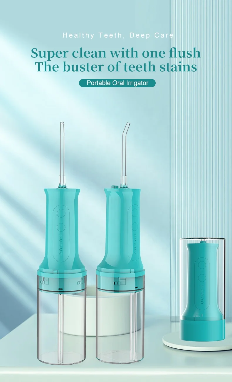 5 Modes DIY 250ML Reservoir Cordless Portable Water Pick Teeth Cleaner USB Charged for 21-Days Use Oral Irragator for Travel