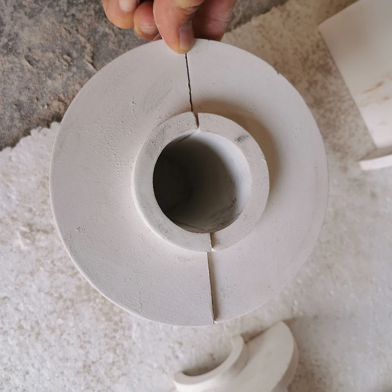 Aluminum silicate casting titanate ceramic sprue bush used in low-pressure foundry melting furnaces