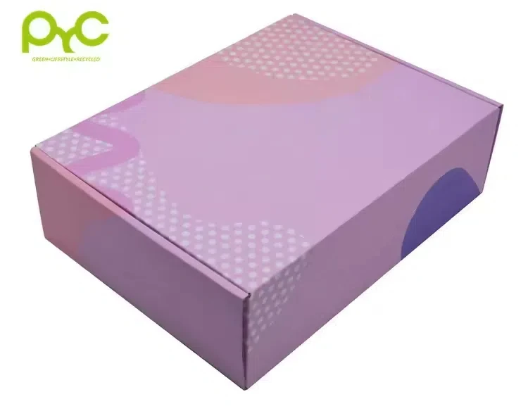 Hot Sale Recycled Kraft Paper Corrugated Carton Shipping Packaging outdoor Mailer Box  Lingerie Clothes Cosmetics box with logo
