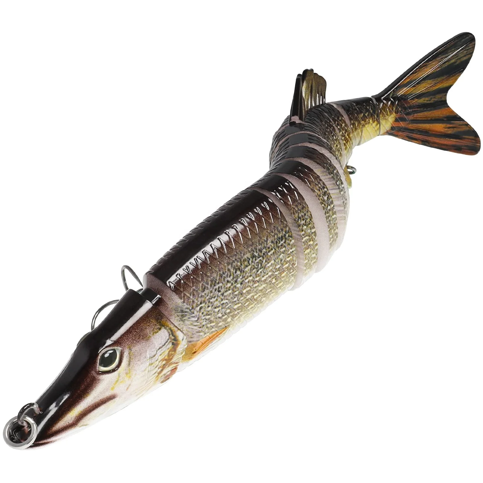 Truscend Gotour Wholesale supplier trout pike bionic flexible hard multi jointed swimbait fishing tackle lures for freshwater