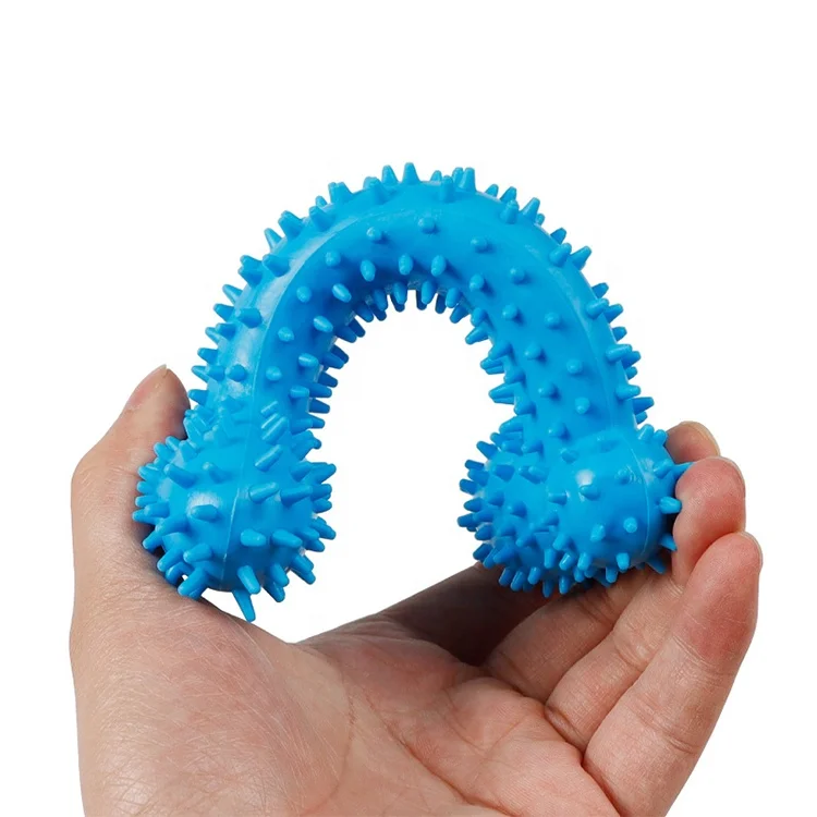 High Quality Bone Shape Bite Resistant Teeth Cleaning Rubber Chew Dog Pet Toy