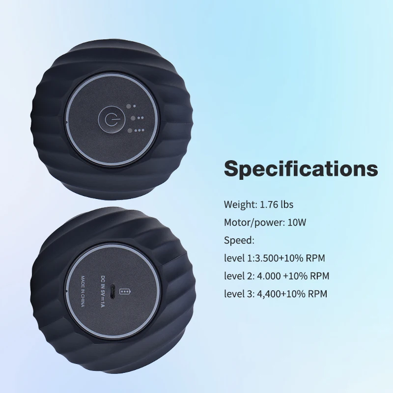 Fitness soft silicon hand-carry yoga electric vibrating exercise high intensity foam roller peanut kit massager